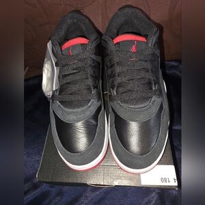 Jordan Air 4 RM Black and Red Sneakers Y6.5/ 8W. NWOT